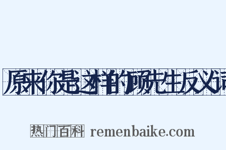 原来你是这样的顾先生反义词是什么意思的图片